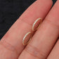 14K Gold 20G Nose Ring Hinged Segment CZ Nose Hoop Ring
