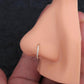 14K Gold 20G Nose Ring Hinged Segment CZ Nose Hoop Ring