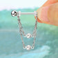 double nipple piercing chain