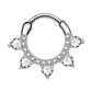 silver heart septum ring 