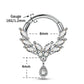 16G Butterfly CZ Dangle Septum Ring Helix Earrings