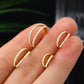 gold titanium double nose hoop