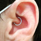 16G Crystal CZ Titanium Hinged Segment Septum Ring